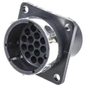 ITT Cannon Circular Connector 19 Contacts Panel Mount Socket Male IP65 Trident Ringlock Series TR1619RMS1NB / 192926-0470