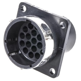 ITT Cannon Circular Connector 19 Contacts Panel Mount Socket Male IP65 Trident Ringlock Series TR1619RMS1NB / 192926-0470