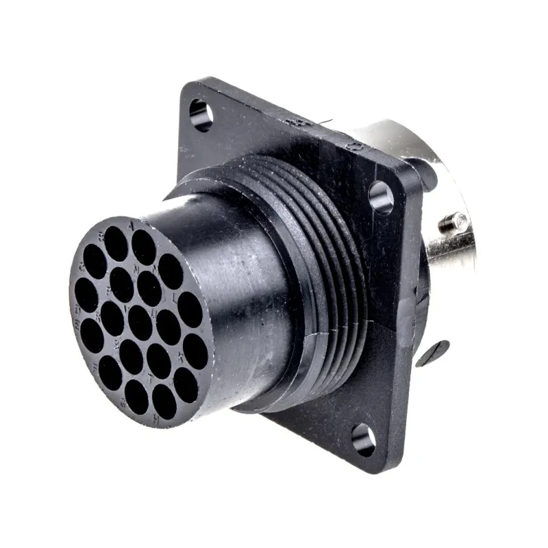 ITT Cannon Circular Connector 19 Contacts Panel Mount Socket Male IP65 Trident Ringlock Series TR1619RMS1NB / 192926-0470