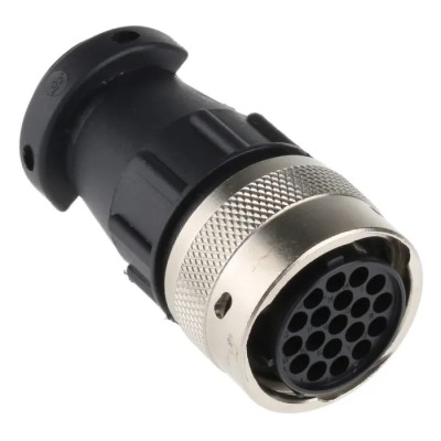 ITT Cannon Industrial Circular Connector 19 Contacts Cable Standard Socket Female IP65 Trident Ringlock Series 192990-5450