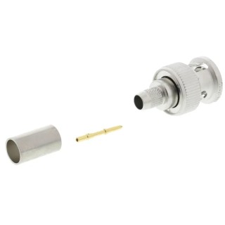 Telegartner BNC Series Coaxial Connector Cable Male BNC, 75 Ω Impedance, Straight Body Crimp J01002A0055