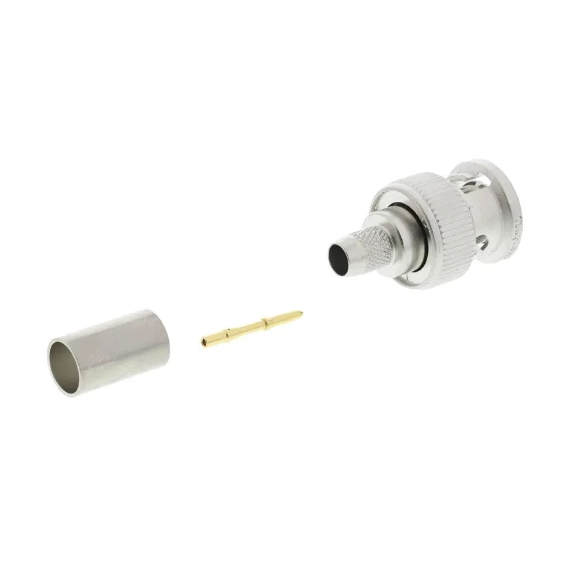 Telegartner BNC Series Coaxial Connector Cable Male BNC, 75 Ω Impedance, Straight Body Crimp J01002A0055