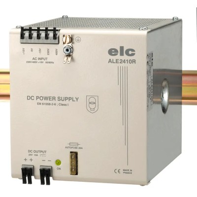 ELC Linear DIN Rail Power Supply 230/400V AC Input 24V DC 10A 240W ALE2410R