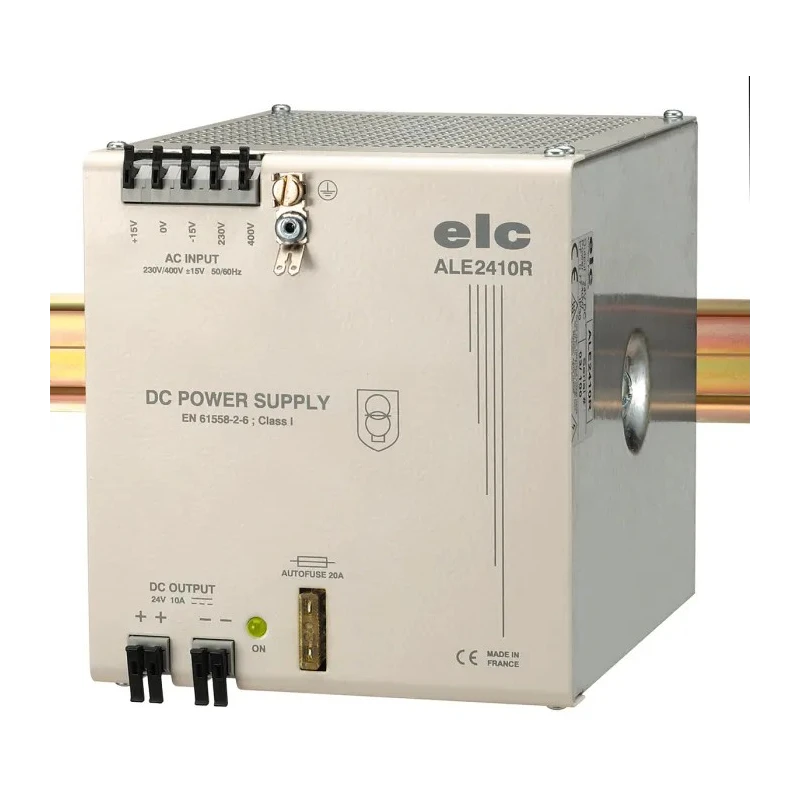 ELC Linear DIN Rail Power Supply 230/400V AC Input 24V DC 10A 240W ALE2410R