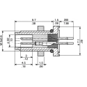 binder Circular Connector, 4 Contacts, Panel Mount, M5 Socket Male, IP67, Metal Housing, 60V, 1A, 707 Series 09-3111-86-04