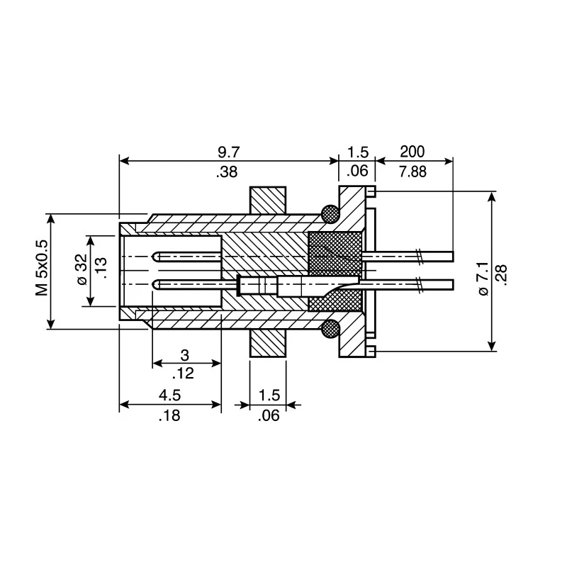 binder Circular Connector, 4 Contacts, Panel Mount, M5 Socket Male, IP67, Metal Housing, 60V, 1A, 707 Series 09-3111-86-04