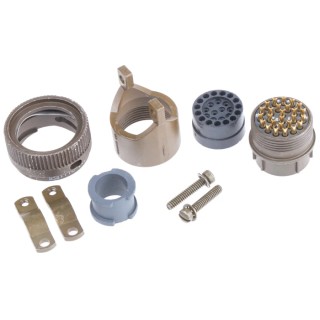 ITT Cannon MIL Spec Circular Connector Copper Alloy Straight 26 Way Cable Male Contacts Shell Size 16 KPT06F16-26P