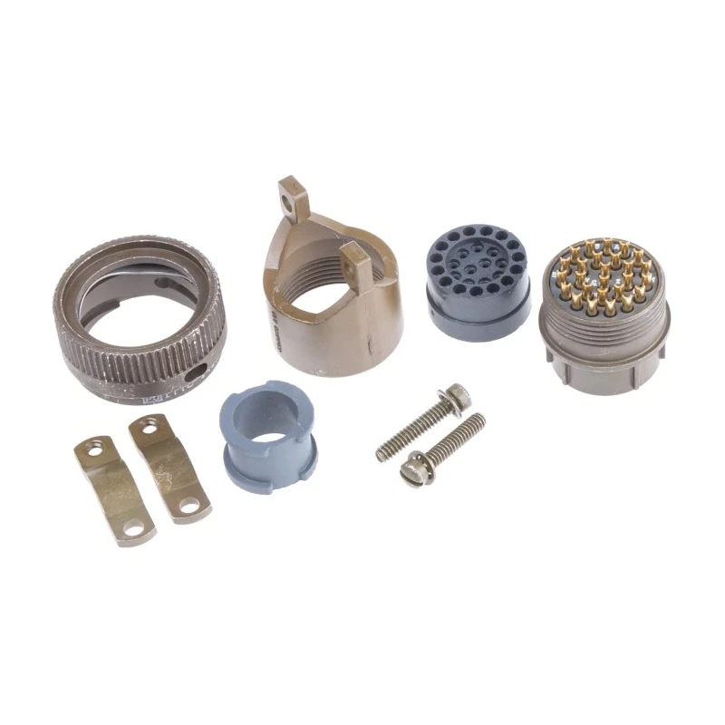 ITT Cannon MIL Spec Circular Connector Copper Alloy Straight 26 Way Cable Male Contacts Shell Size 16 KPT06F16-26P