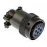 ITT Cannon MIL Spec Circular Connector Cable Mount Plug, Copper Alloy Contacts, Olive Drab Cadmium Plated KPT06F14-12S