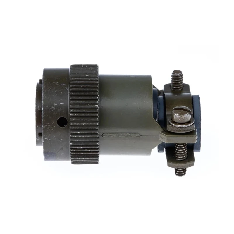 ITT Cannon MIL Spec Circular Connector Cable Mount Plug, Copper Alloy Contacts, Olive Drab Cadmium Plated KPT06F14-12S