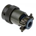 ITT Cannon MIL Spec Circular Connector Cable Mount Plug, Copper Alloy Contacts, Olive Drab Cadmium Plated KPT06F14-12S