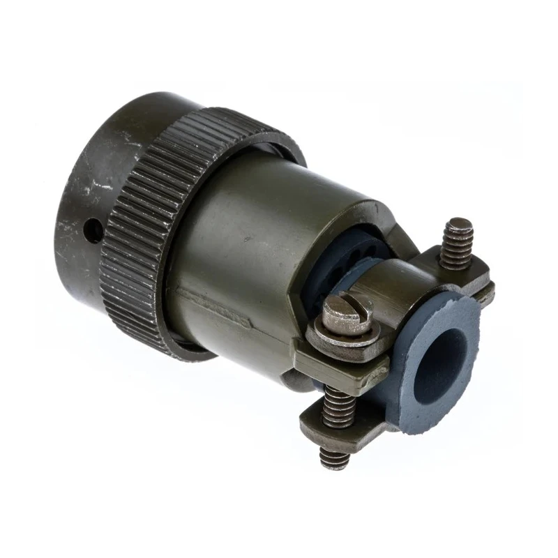 ITT Cannon MIL Spec Circular Connector Cable Mount Plug, Copper Alloy Contacts, Olive Drab Cadmium Plated KPT06F14-12S