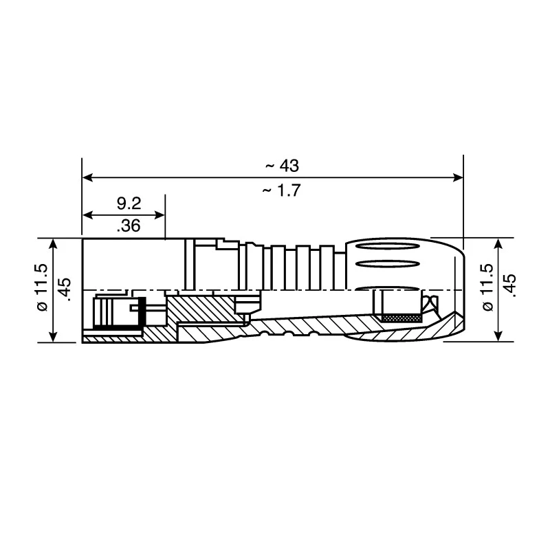 binder Circular Connector 3 Contacts Cable Subminiature Plug Male IP67 620 Series 99-9205-00-03