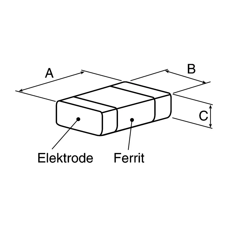 Wurth Elektronik Multilayer Surface Mount Inductor 1 μH Ferrite Core 1206 Case, Tape & Reel Packaging 7447915