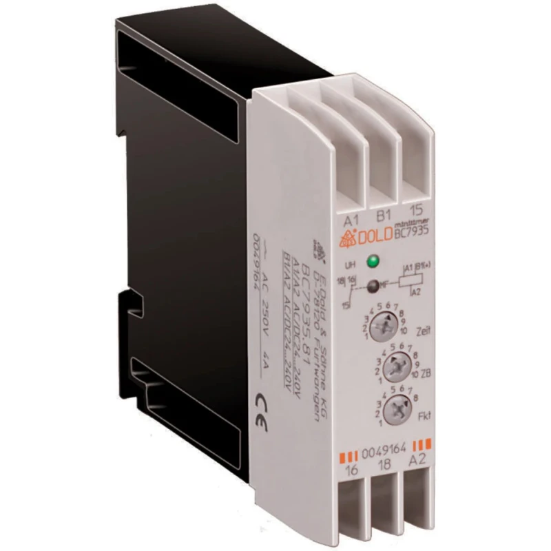 Dold BC7935N Series Multifunction DIN Rail Timer Relay 1-Contact SPDT 240V AC 0.5 to 10 s BC7935N.81 AC/DC24-240V 0.05S-300H