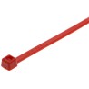 HellermannTyton Inside Serrated Cable Tie, Red Polyamide 66, 100 mm x 2.5 mm, 80N Tensile Strength 116-01812 T18R-PA66-RD