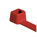 HellermannTyton Inside Serrated Cable Tie, Red Polyamide 66, 100 mm x 2.5 mm, 80N Tensile Strength 116-01812 T18R-PA66-RD