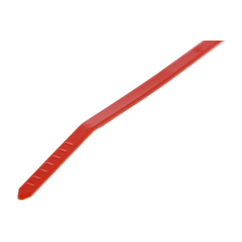HellermannTyton Inside Serrated Cable Tie, Red Polyamide 66, 100 mm x 2.5 mm, 80N Tensile Strength 116-01812 T18R-PA66-RD