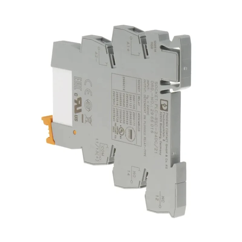Phoenix Contact Electromechanical Interface Relay DIN Rail Mount 24V DC Coil 9mA SPDT 6A 2966171