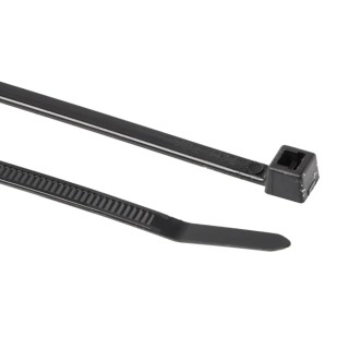 HellermannTyton Cable Tie Inside Serrated 390 mm x 4.7 mm Black Polyamide 66 T80L-PA66W-BK 111-05460 T80L-PA66W-BK