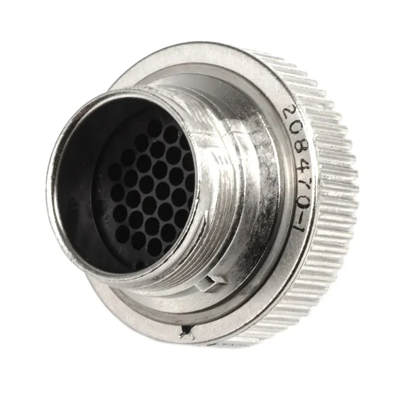 TE Connectivity Circular Connector 37 Contacts Cable Standard Plug Female IP67 600V 13A Crimp Termination CMC Series 208470-1