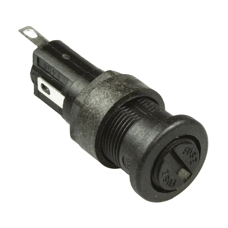 Bulgin 10A Panel Mount Fuse Holder, 1P-Pole for 5 x 20 mm Fuses, 250V AC FX0454
