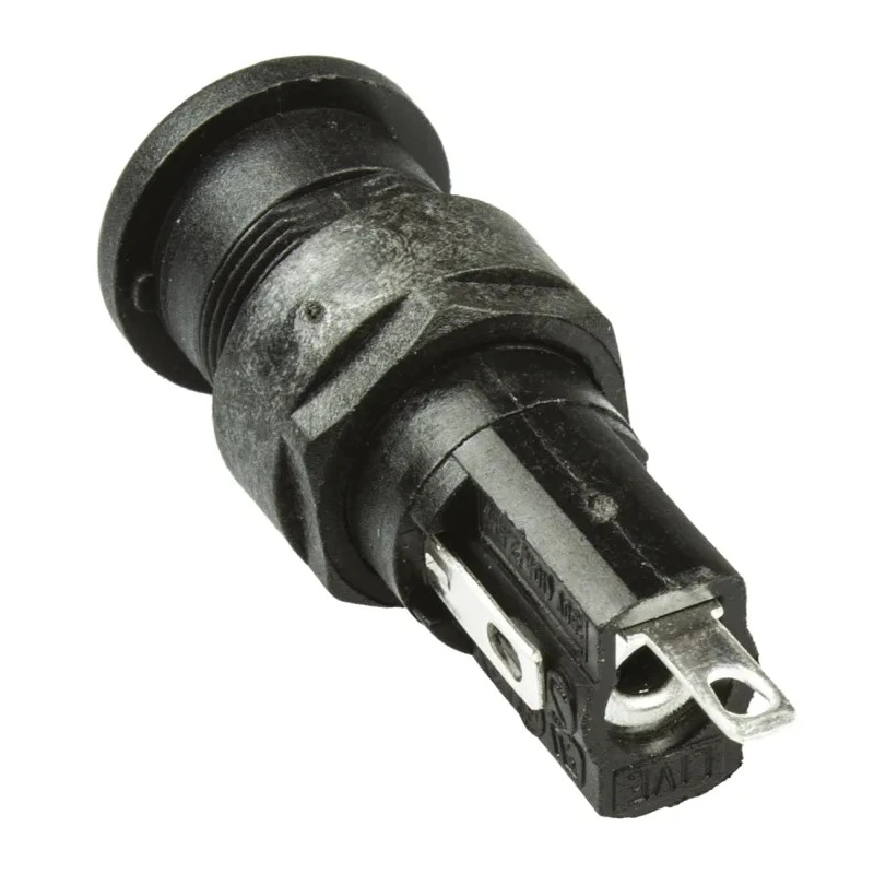 Bulgin 10A Panel Mount Fuse Holder, 1P-Pole for 5 x 20 mm Fuses, 250V AC FX0454