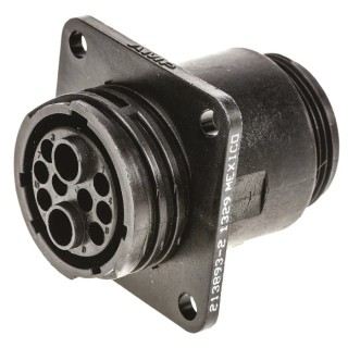 TE Connectivity Circular Connector 10 Contacts Panel Mount Socket Female IP67 Nylon Housing CPC Series 213893-2
