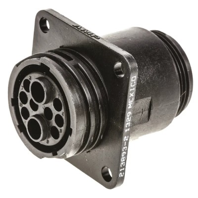 TE Connectivity Circular Connector 10 Contacts Panel Mount Socket Female IP67 Nylon Housing CPC Series 213893-2