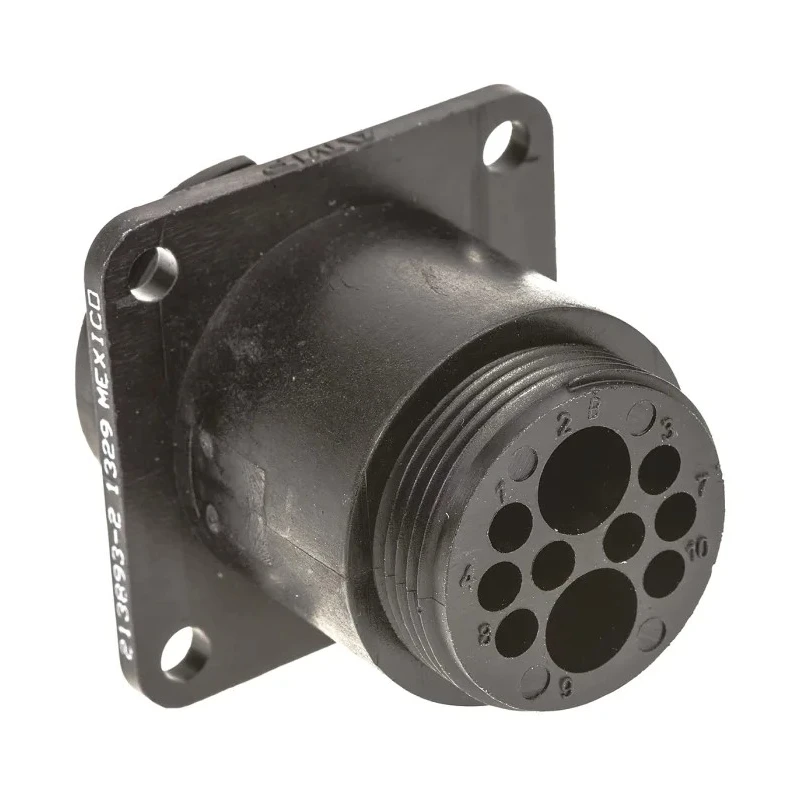 TE Connectivity Circular Connector 10 Contacts Panel Mount Socket Female IP67 Nylon Housing CPC Series 213893-2