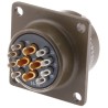 ITT Cannon MIL Spec Circular Connector Copper Alloy Straight 12 Way Box Mount Female, 22A, 850V, Bayonet KPT02E14-12S