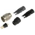binder Circular Connector, 3 Contacts, Cable Mount, M9, Plug Male, IP40 Protection, 125V, 4A, Polymer 99-0075-100-03