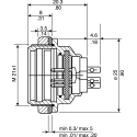 binder Circular Connector Miniature Socket Female 6 Contacts Panel Mount IP67 440 Series 09-4820-81-06