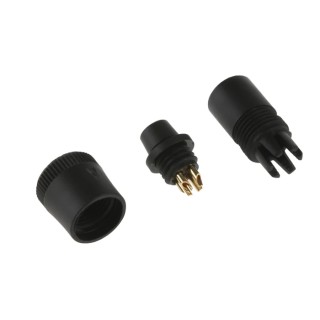 binder Circular Connector Subminiature 4 Contacts Cable Socket Female IP40 60V 3A Polyamide Housing 09-9764-70-04