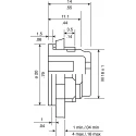binder Circular Connector Adapter Straight Orientation 125V 2.5A Polyamide Gold Plating Model 08-2636-000-001