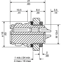 binder Circular Connector, 12 Contacts, Panel Mount, Miniature Connector, Socket, Female, IP67, 720 Series 99-9136-00-12
