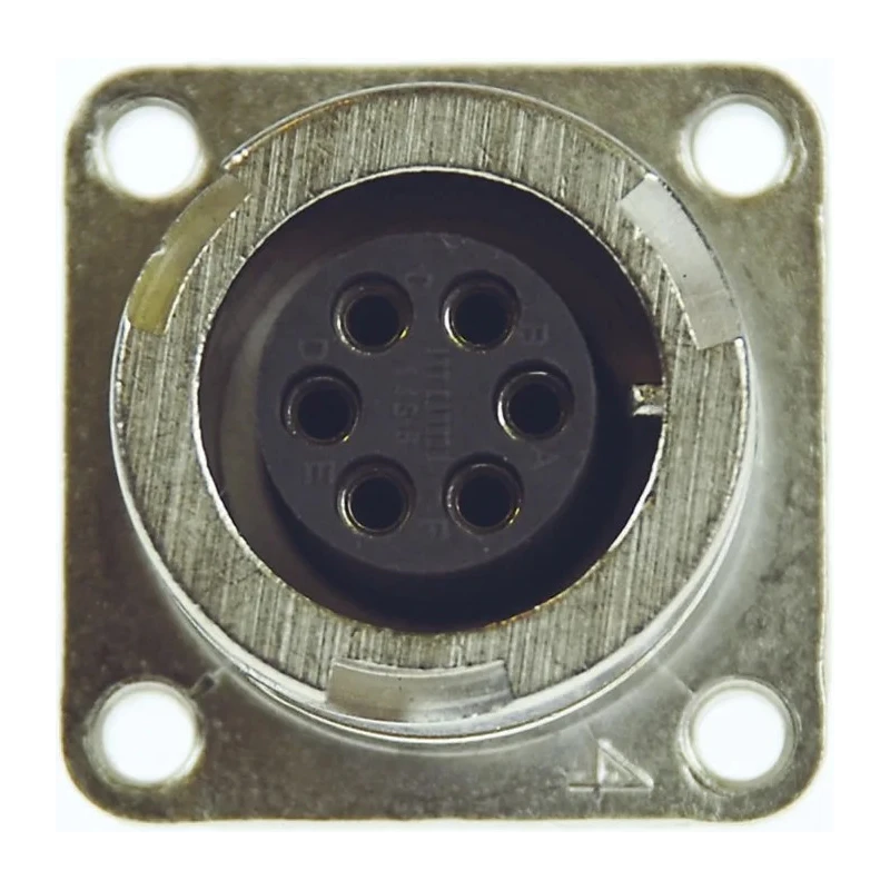 ITT Cannon Copper Alloy Straight 19 Way Box Mount MIL Spec Circular Connector Female Contacts CA02COM-E20A48S-B