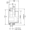 binder Circular Connector Adapter Male 1 Female 25V 7A IP67 Series 720 Nickel Plating 08-2433-000-001