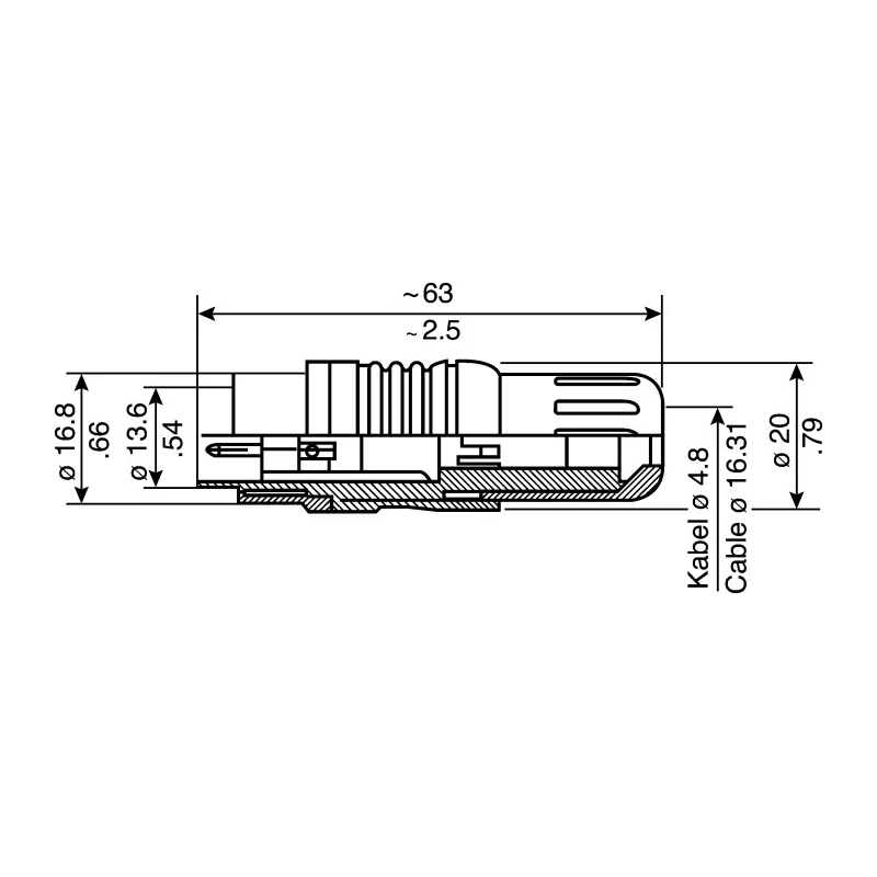binder Circular Connector Miniature 6 Contacts Cable Socket Male IP67 250V 5A 440 Series 99-4817-00-06
