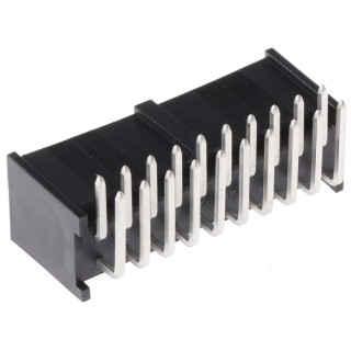 Molex C-Grid III Series Right Angle Through Hole PCB Header 20 Contacts 2.54 mm Pitch Shrouded 90130-3220