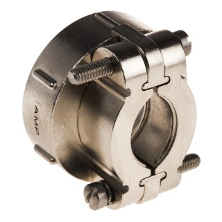 TE Connectivity Black Zinc Alloy Cable Clamp 19.05 mm Max. Bundle Diameter Screw Fixing 43.1x42.88x26.19 mm 208945-8