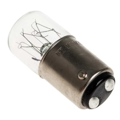 RS PRO BA15D Indicator Light Clear BA15D Base 220-260 V 10 W 38 mA 3000 h Lifespan