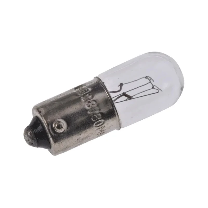 RS PRO BA9S Indicator Light, Clear Lens, 28V Voltage, 80mA Current, 7500 Hour Lifespan BA9S