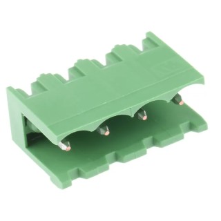 TE Connectivity Buchanan Series 4-Contact Pluggable Terminal Block 5.08 mm Pitch, 1 Row 282825-4