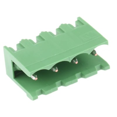 TE Connectivity Buchanan Series 4-Contact Pluggable Terminal Block 5.08 mm Pitch, 1 Row 282825-4