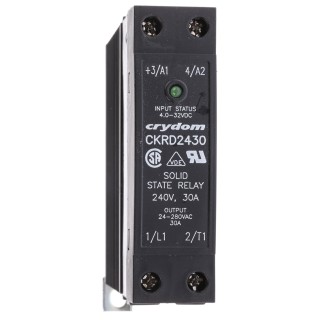 Crydom CKRD Series Solid State Relay, 30 A Load Current, 280 Vrms Load Voltage, 32V Control, DIN Rail Mount CKRD2430
