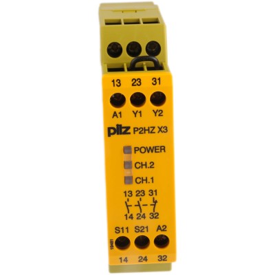 Pilz 24V DC Safety Relay 2 Safety Contacts, 1 Auxiliary Contact, DIN Rail Mount, Power Consumption 2.5W P2HZ X3