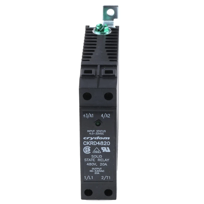 Crydom Solid State Relay, 20 A Load, 530 V ac Load Voltage, 32V Control, DIN Rail Mount CKRD4820