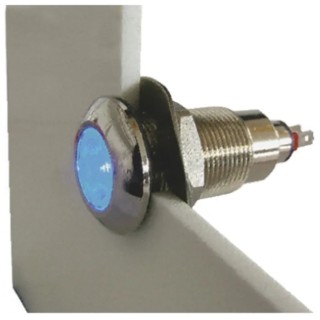 Marl Panel Mount LED Indicator Blue, 12.7 mm Mount Hole, Solder Tab Termination, IP67, 12-28V DC 531-930-63