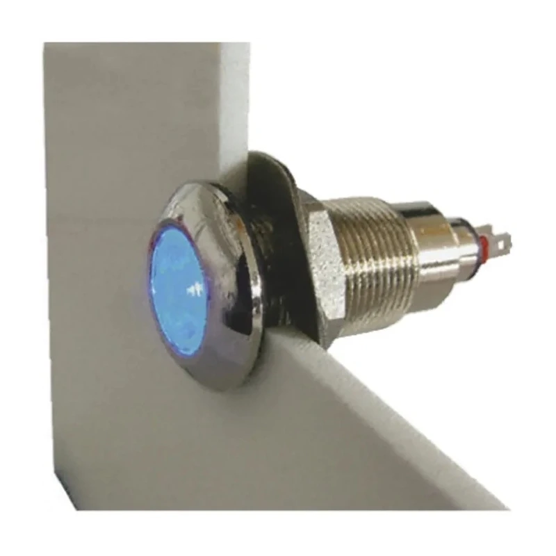 Marl Panel Mount LED Indicator Blue, 12.7 mm Mount Hole, Solder Tab Termination, IP67, 12-28V DC 531-930-63
